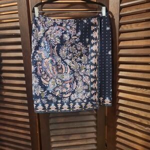 Monsoon Navy Floral Skirt